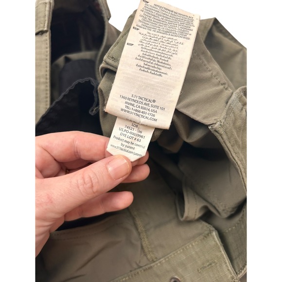 5.11 Tactical Olive Green Herringbone Utility Cargo Pants Mens Size 40x30 - Picture 11 of 15